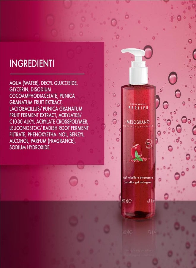 Perlier – Pomegranate Face Cleansing Micellar Gel, 6.7 fl oz, Antioxidant-Rich Cleanser with Bio-Fermented Pomegranate, Gently Removes Makeup and Impurities, Alcohol-Free, All Skin Types - Image 5